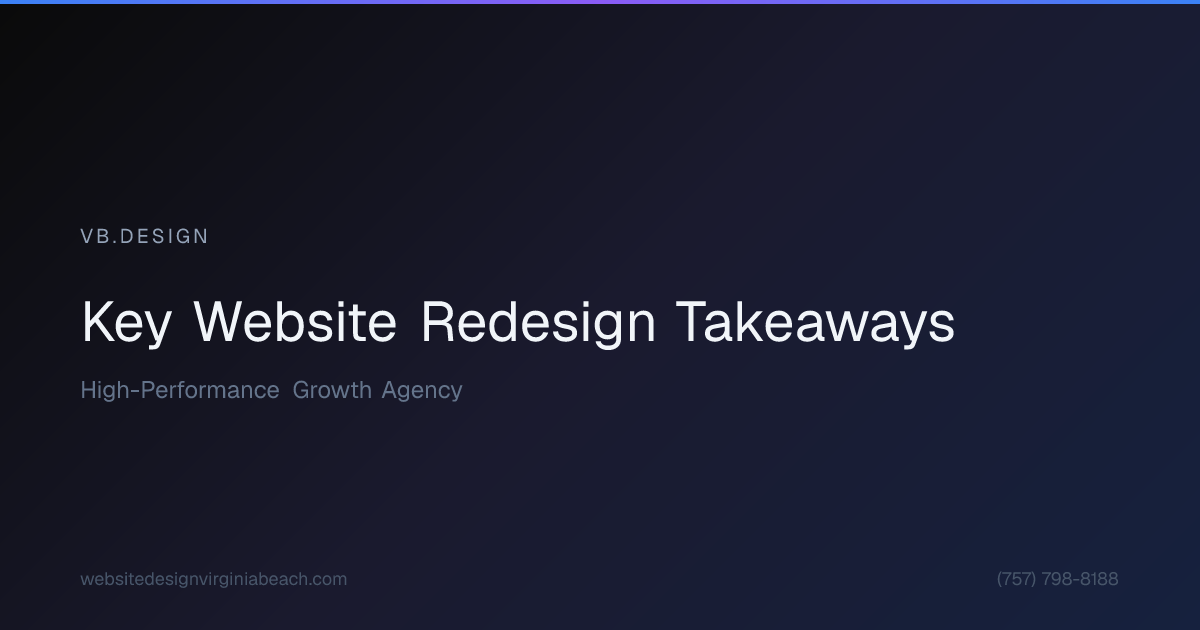 Visual break: Key Website Redesign Takeaways