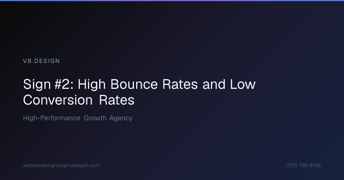 Visual break: Sign #2: High Bounce Rates and Low Conversion Rates