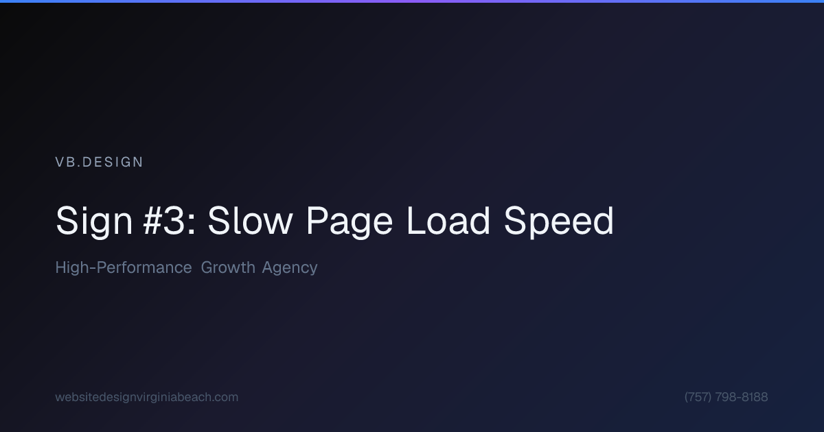 Visual break: Sign #3: Slow Page Load Speed